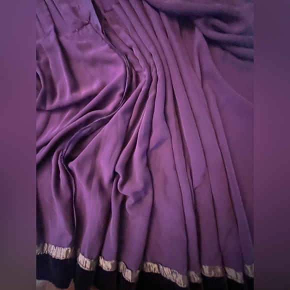 Vintage Saks Fifth Avenue Velvet Jacket & Skirt Sz 10 Eggplant Purple Silk Blend - Picture 11 of 15